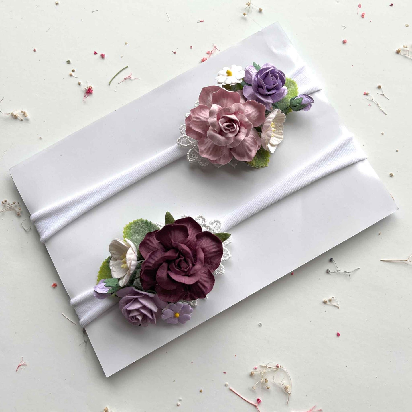 Baby Flower Headband Purple Hair Accessories for Infant Toddler