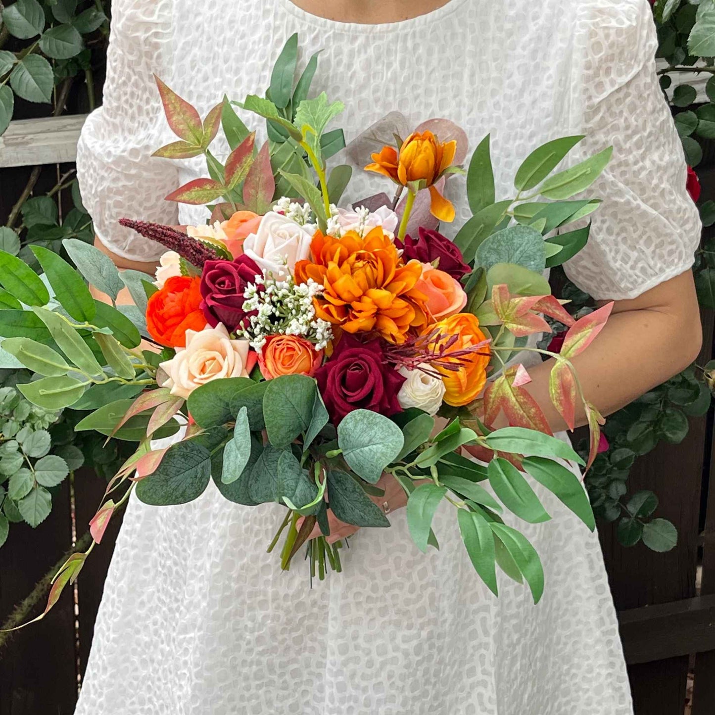 Graceful Wedding Bouquet Dusty Rose Artificial Flower Bridal Bouquet Bridesmaid Bouquet