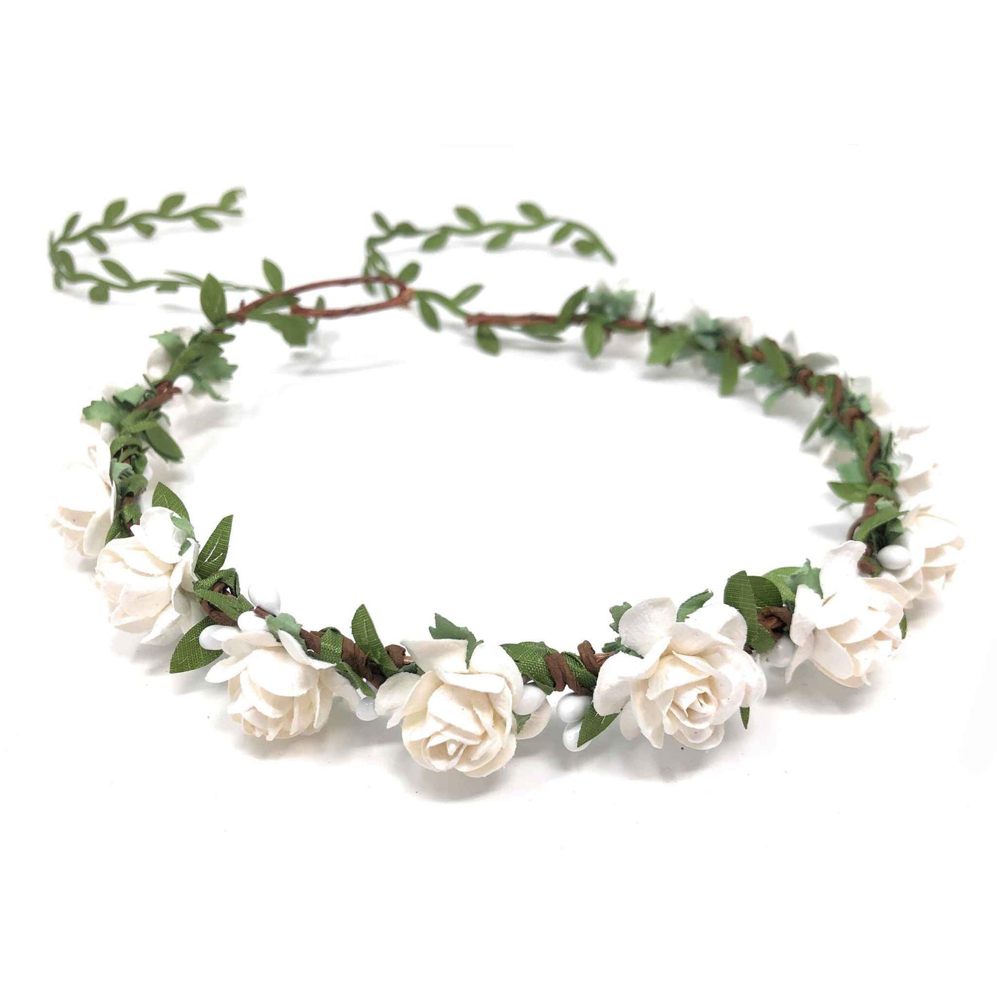 White Flower Girl Crown Bridesmaids Headband Wedding Accessories