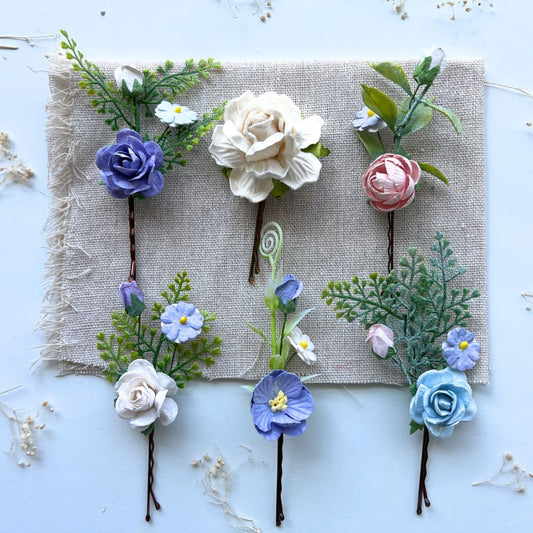 Wedding Hair Pins Bridal Hair Pieces Floral Hair Accessories Set 14