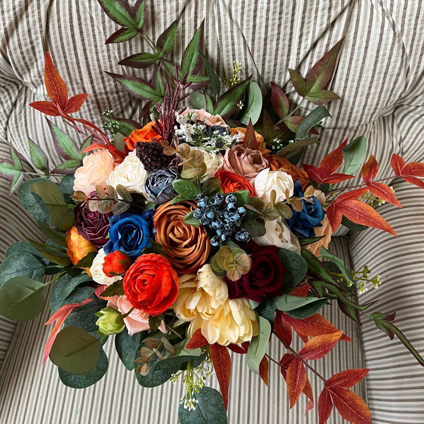 Rustic Wedding Bouquet Fall Wedding Bridal Bouquet Bridesmaid Artificial Flower Bouquet